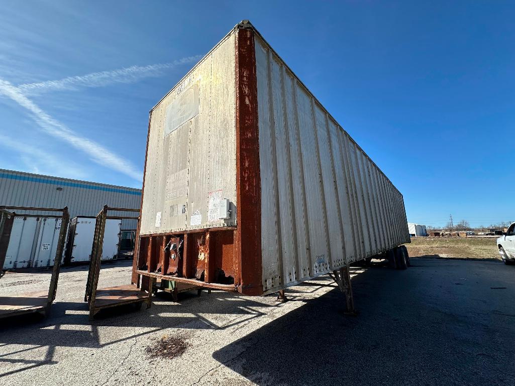 Gindy 1973 48 ft. long Van Trailer, Wood Floor