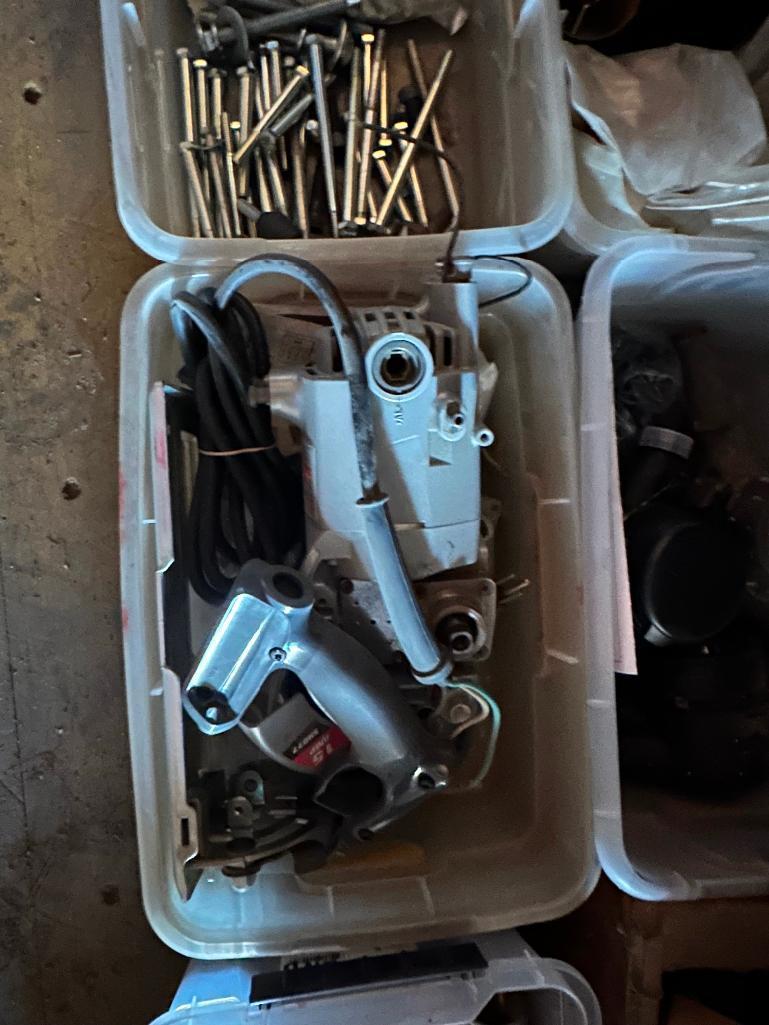 (10) Plastic Containers of nuts, bolts, fuses, etc.