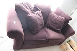 6ft Plum Couch Loveseat