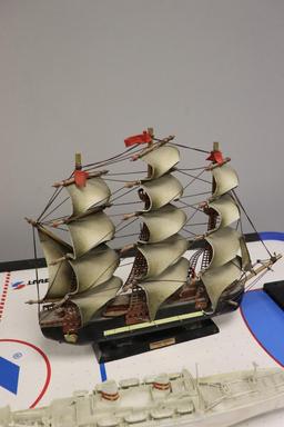 (2) Ship Models One Plastic one Wood