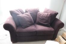 6ft Plum Couch Loveseat