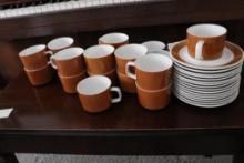 Burnt Orange Mikasa Dinner Set