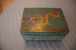 Vintage Cloisonne Metal Jewelry Boxes Made In China