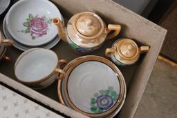 Misc. Childs Tea Set Pieces, Including Graniteware and China