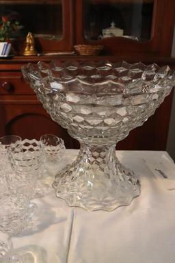 Large quantity of Fostoria American Pattern Glassware
