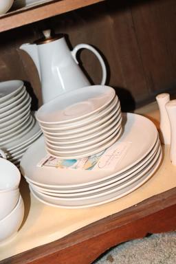 True China set including pitcher, serving plates, cups