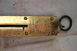 Small Vintage brass scale
