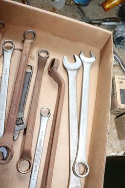 Flat of misc USA wrenches