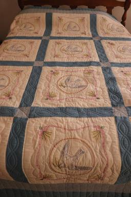 Hand Made Quilt 77 in. X 100 in.