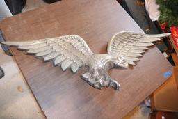 Cast aluminum eagle hanging 40 in. wide