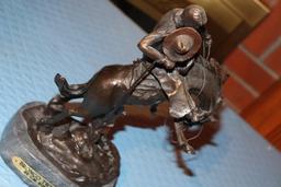 Vintage Bronze Statue By C.M. Russell (Bronco Twister)