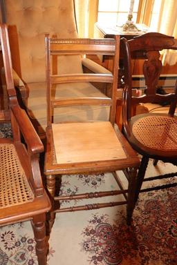 (3) Misc. Cane Bottom Chairs