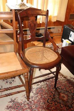 (3) Misc. Cane Bottom Chairs