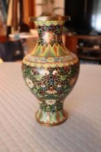 1957 Vintage Cloisonne Vase 9.5in. Tall