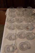 Large quantity of Fostoria American Pattern Glassware