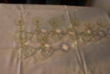Yellow depression glass goblets