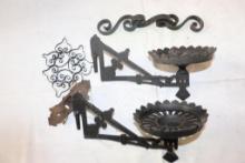 Lot of 2 oil lamp wall hanger