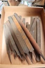 Flat of metal files