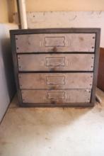 Old metal storage cabinet