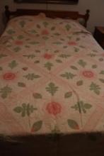 Vintage flower quilt 76 inches by 96 inches