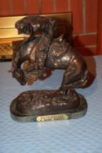 Vintage Bronze Statue by Frederic Remington (Rattlesnake)