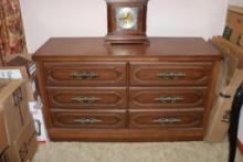 Solid Wood Chest of Drawers 31in Tall x 62in. Long x 19in. Deep (Clock Not Included)