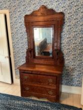 Primitive Curly Yellow Pine Early Dresser