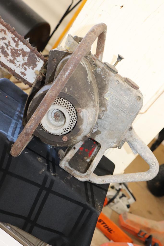 David Bradley Antique gas powered chainsaw