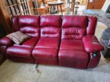 Klaussner Leather Reclining Sofa