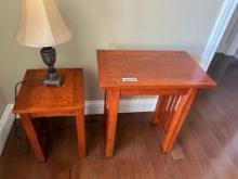 3 SOLID WOOD END TABLES