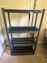 56 INCH TALL PLASTIC SHELF