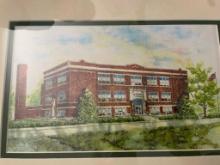 KAY MATTSON ORIGINAL PAINTING RUSHVILLE JR HIGH SCHOOL