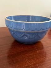 BLUE POTTERY BOWL 10 INCH