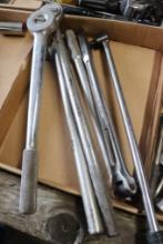 Large Quantity of 3/4" Ratchets and breaker bars