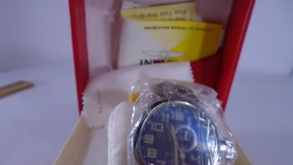 Invicta Russian Diver Watch #5853 Blue Green In Box with Book and Cleaning Cloth Looks New