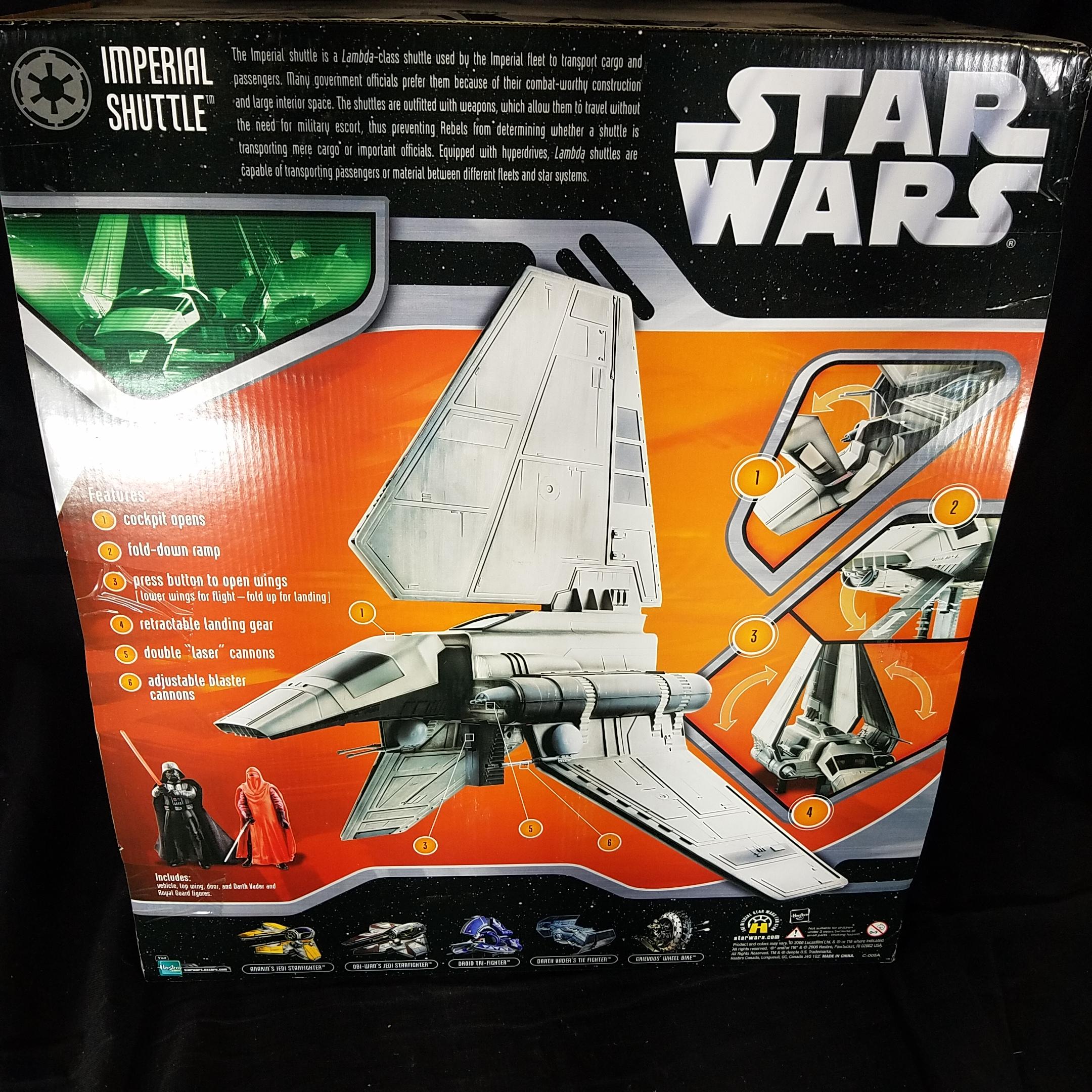 Rare Imperial Hasbro ROTJ Saga Shuttle New Target Exclusive Looks Sealed 653569201755