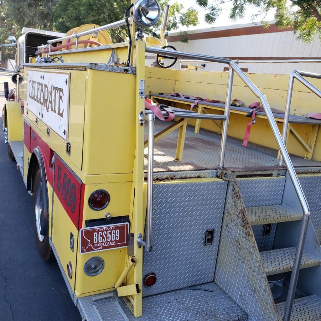 Vintage 1966 Seagrave Firetruck E-80 Museum Vehicle