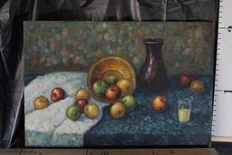 24x36" Fruits on table Framed Art by Duford