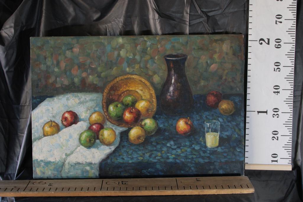 24x36" Fruits on table Framed Art by Duford