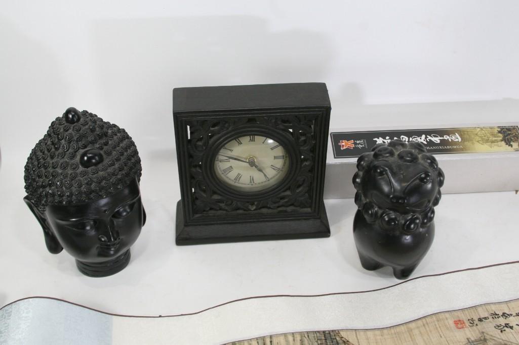 Decor scroll clock etc