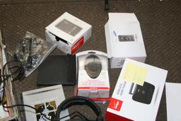 Misc Electronics. HeadPhones, Wireless Services Gadgets, Mobile Hot Spot, Bluetooth In car Spkr, DVD