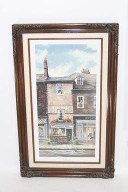 Framed Art Housewives Choice by Marty Bell 1986 Print no.332 20x10 "