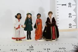 The Girls Of Many Lands Doll Collections 9 inch Dolls with Stands and Information Brochure.