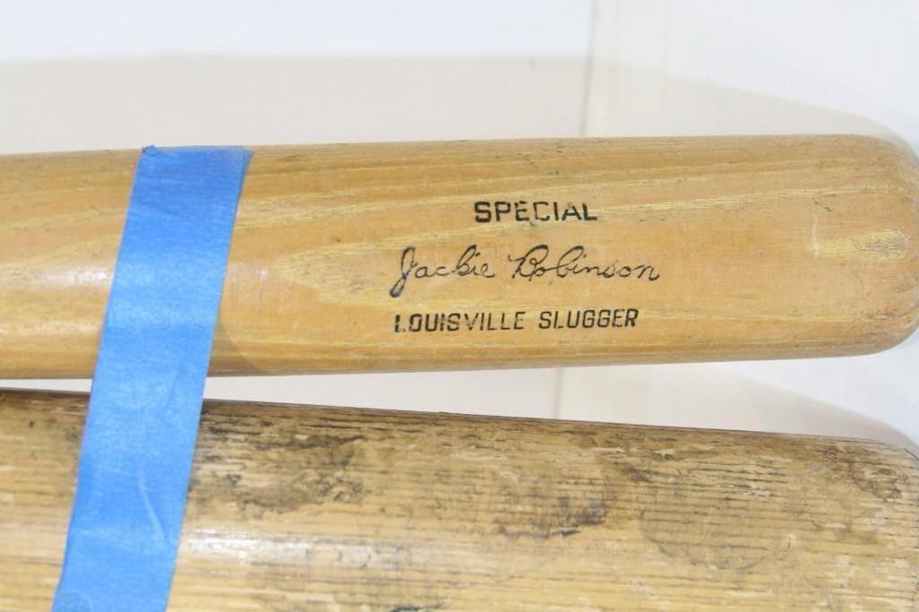 Engraved Jackie Robinson Bats Louisville Slugger 125s , Adirondack p302f. 32 " & 35 "