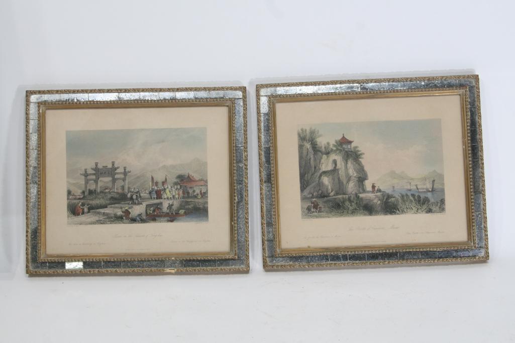 Framed Asian Style Prints 2 units 12" x 9"