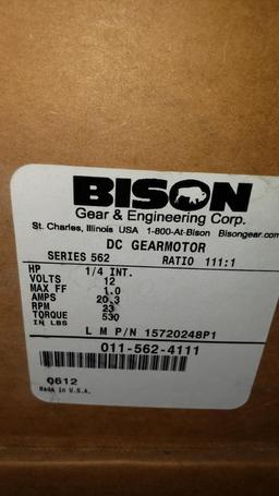 Entire pallet bison new in box gear motors est 48 units DC Gearmotors