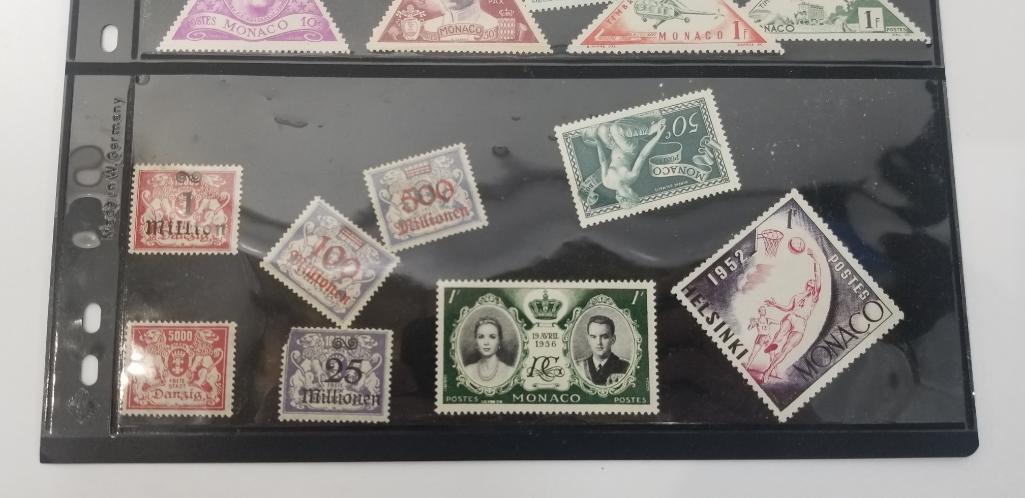 Vintage Manaco Stamp Collection