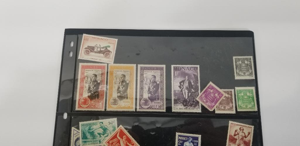 Vintage Manaco Stamp Collection