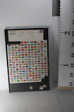 Framed Stamp Collection from various countries 16x25 "