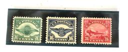 1923 Airmail Stamp Collection 8 16 24C, 3 units